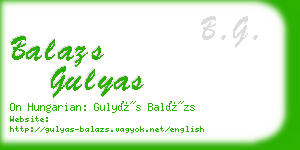 balazs gulyas business card